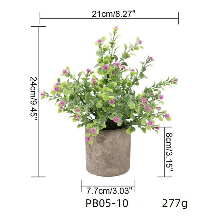 Artificial Grass Plastic Simulation Potted Plant Desktop Decoration for Living Room