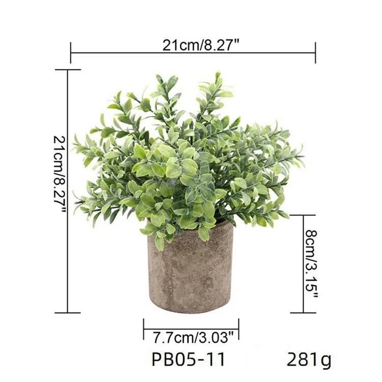 Artificial Grass Plastic Simulation Potted Plant Desktop Decoration for Living Room