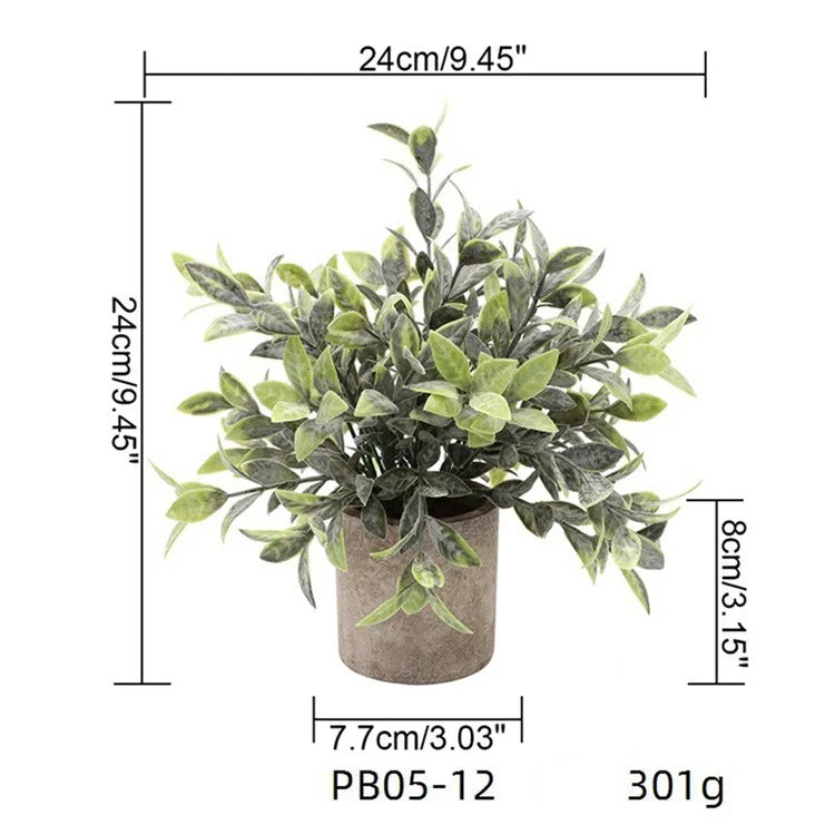 Artificial Grass Plastic Simulation Potted Plant Desktop Decoration for Living Room