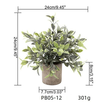 Artificial Grass Plastic Simulation Potted Plant Desktop Decoration for Living Room