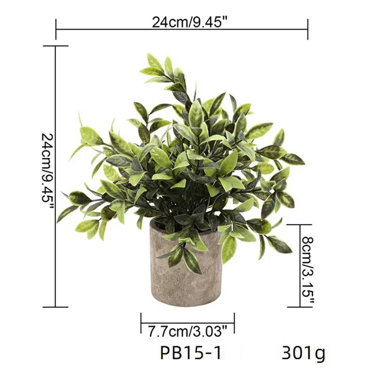 Artificial Grass Plastic Simulation Potted Plant Desktop Decoration for Living Room
