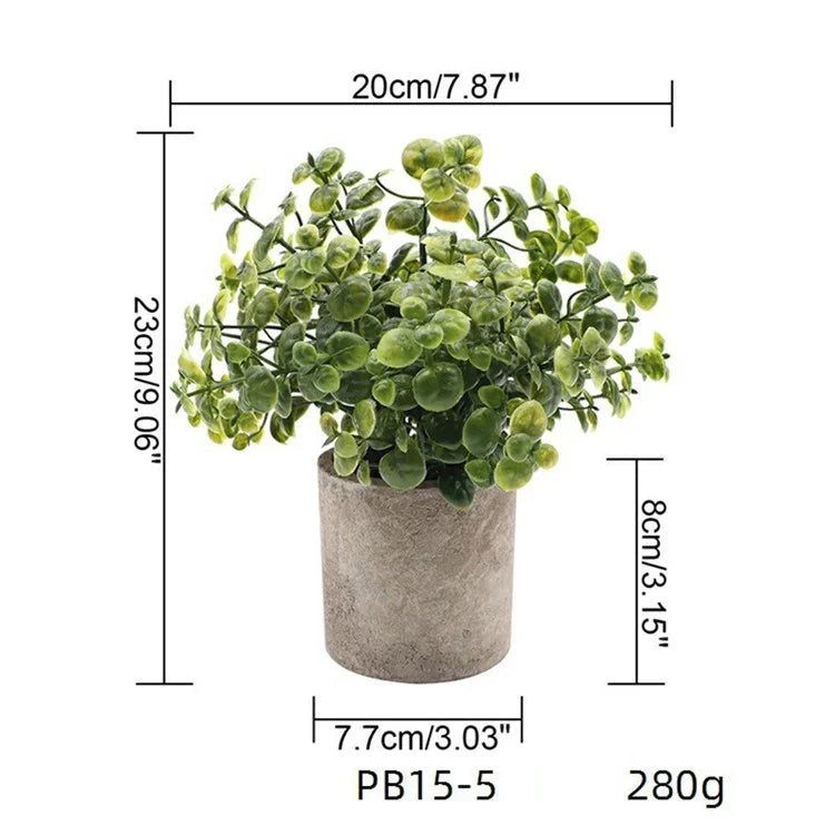 Artificial Grass Plastic Simulation Potted Plant Desktop Decoration for Living Room