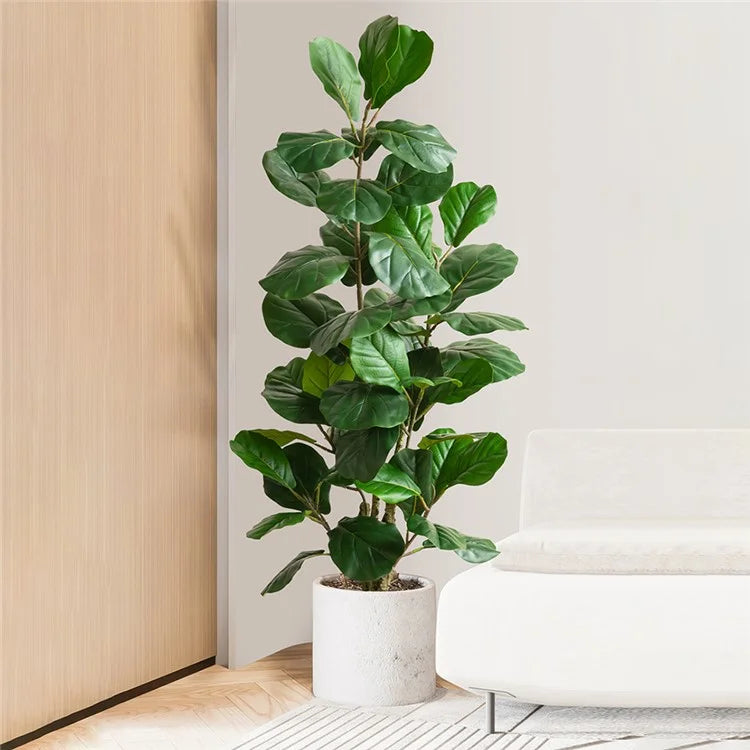 80cm Simulated Fiddle Leaf Fig Potted Plant Indoor Hall Decoration Green Plant Artificial Bionic