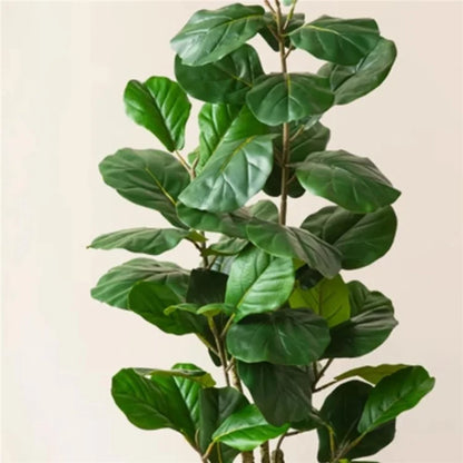 80cm Simulated Fiddle Leaf Fig Potted Plant Indoor Hall Decoration Green Plant Artificial Bionic