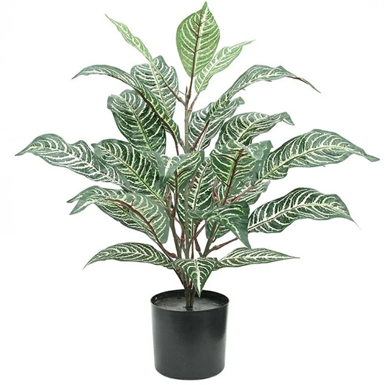 60cm Simulation Zebra Stripes Leaves Artificial Potted Plant Living Room Decoration