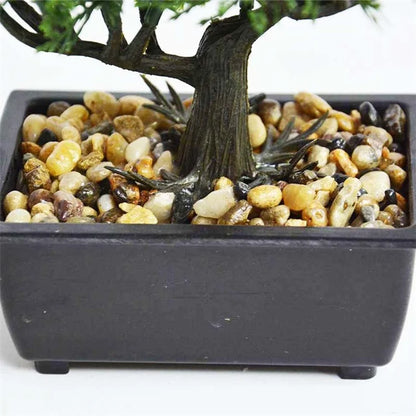 Living Room Simulation Green Plant Artificial Cypress Mini Potted Plant Office Desktop Decor