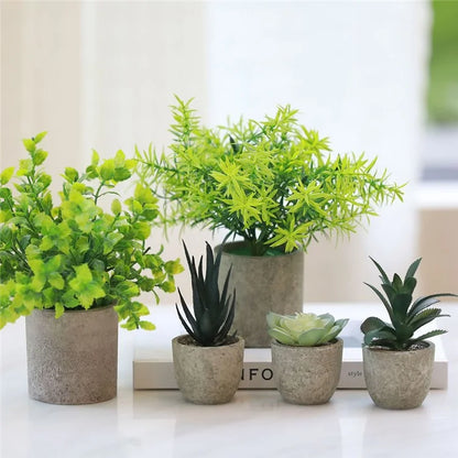 24Pcs Aloe Vera Simulation Succulents Mini Bonsai Fake Plant Desktop Decor