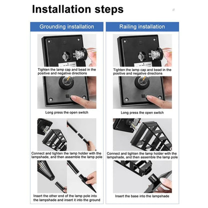 DS026 3000K Solar Lawn Light Waterproof 200LM Garden LED Stake Lamp for Home Patio Yard (Warm Light)