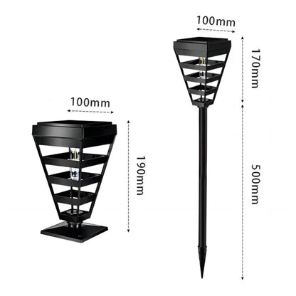 DS026 3000K Solar Lawn Light Waterproof 200LM Garden LED Stake Lamp for Home Patio Yard (Warm Light)
