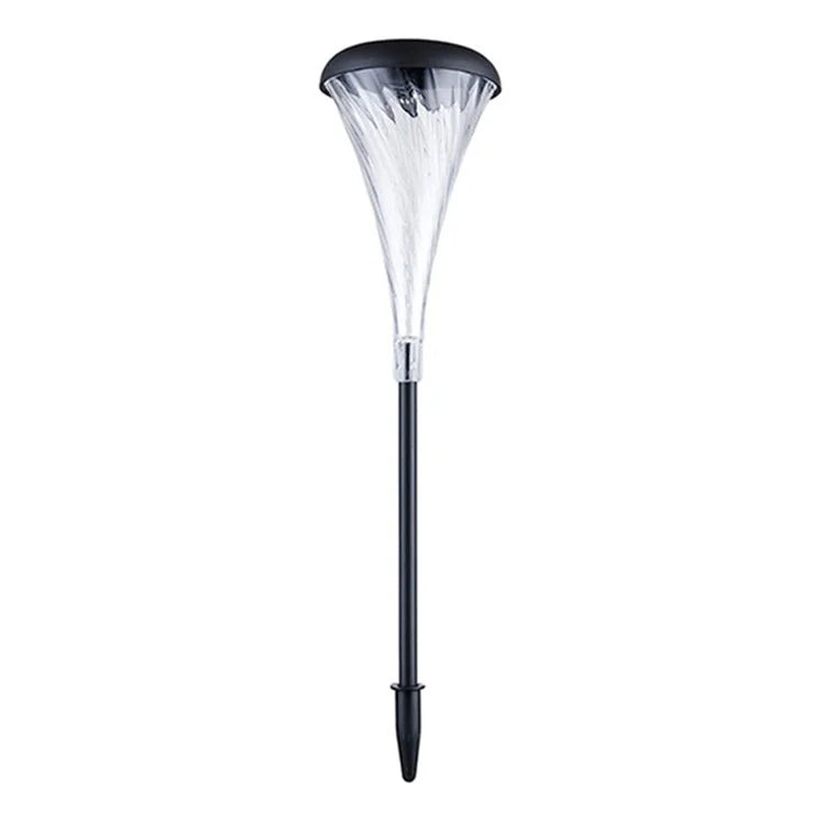 DS003 1Pc Trumpet Flower Shape Ground Plug Lamp Garden Grass Waterproof Courtyard Lawn Solar Light