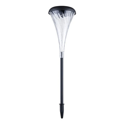 DS003 1Pc Trumpet Flower Shape Ground Plug Lamp Garden Grass Waterproof Courtyard Lawn Solar Light