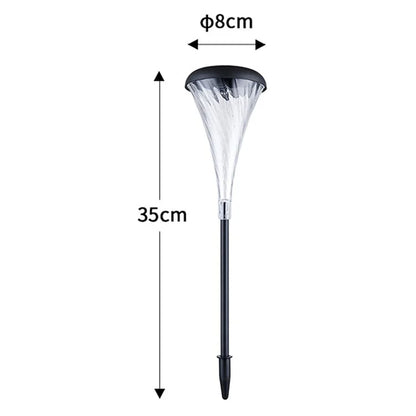 DS003 1Pc Trumpet Flower Shape Ground Plug Lamp Garden Grass Waterproof Courtyard Lawn Solar Light