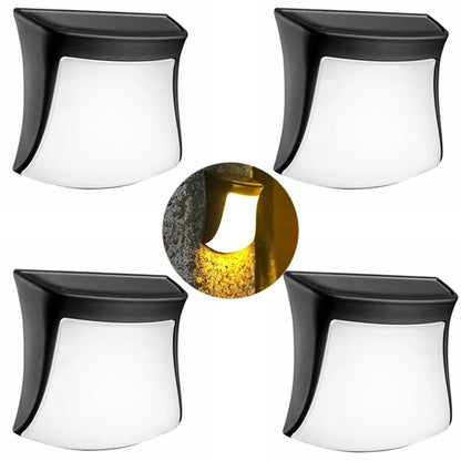 DS1111 4PCS Waterproof Home Yard Porch Lamp LED Solar Wall Hanging Light Home Garden Decoration