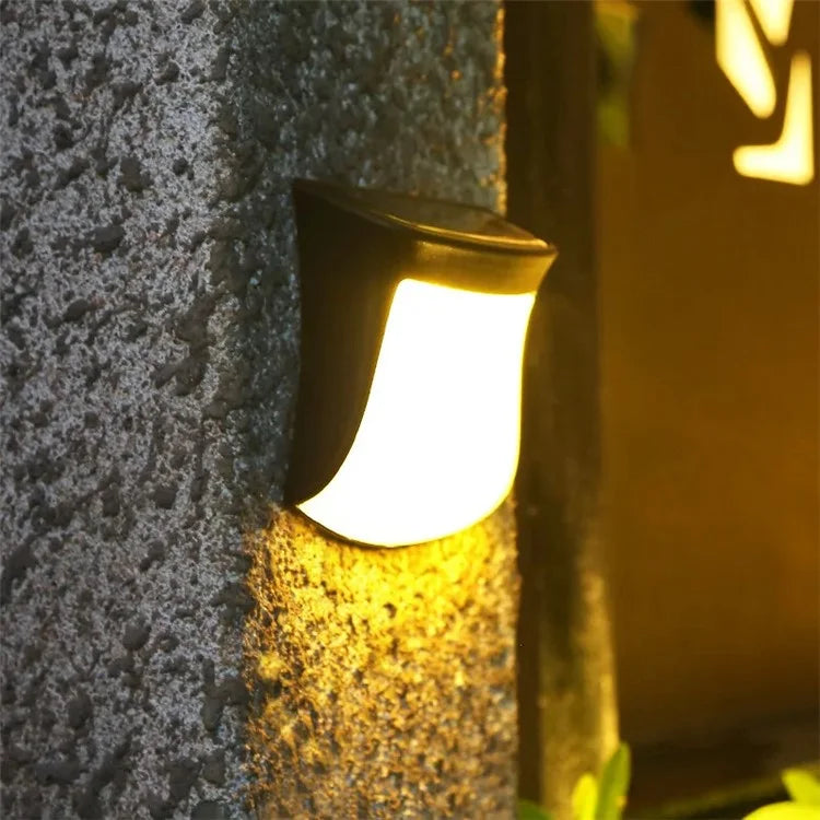 DS1111 4PCS Waterproof Home Yard Porch Lamp LED Solar Wall Hanging Light Home Garden Decoration