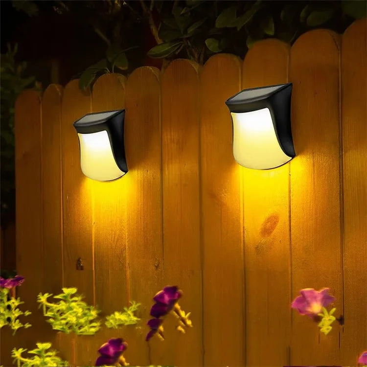 DS1111 4PCS Waterproof Home Yard Porch Lamp LED Solar Wall Hanging Light Home Garden Decoration