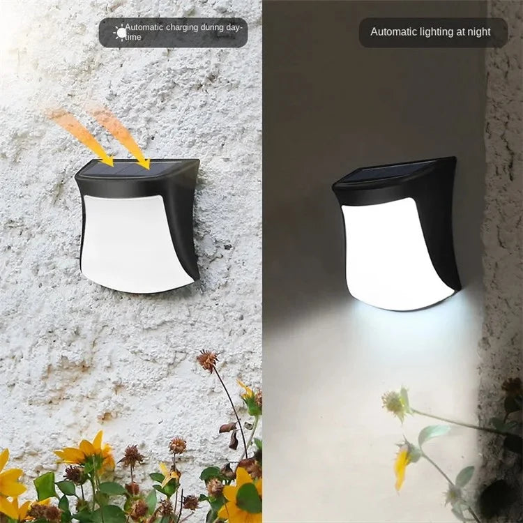 DS1111 4PCS Waterproof Home Yard Porch Lamp LED Solar Wall Hanging Light Home Garden Decoration