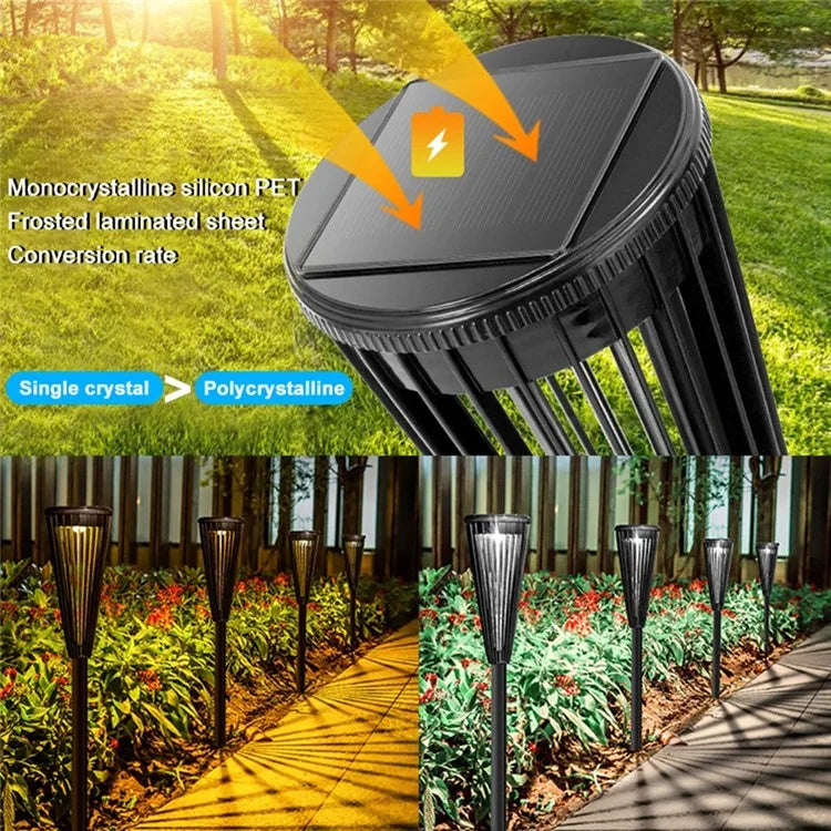 DS129 2Pcs Outdoor Solar Light Waterproof Lawn Lamp Courtyard Garden Decoration
