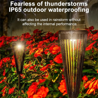 DS129 2Pcs Outdoor Solar Light Waterproof Lawn Lamp Courtyard Garden Decoration