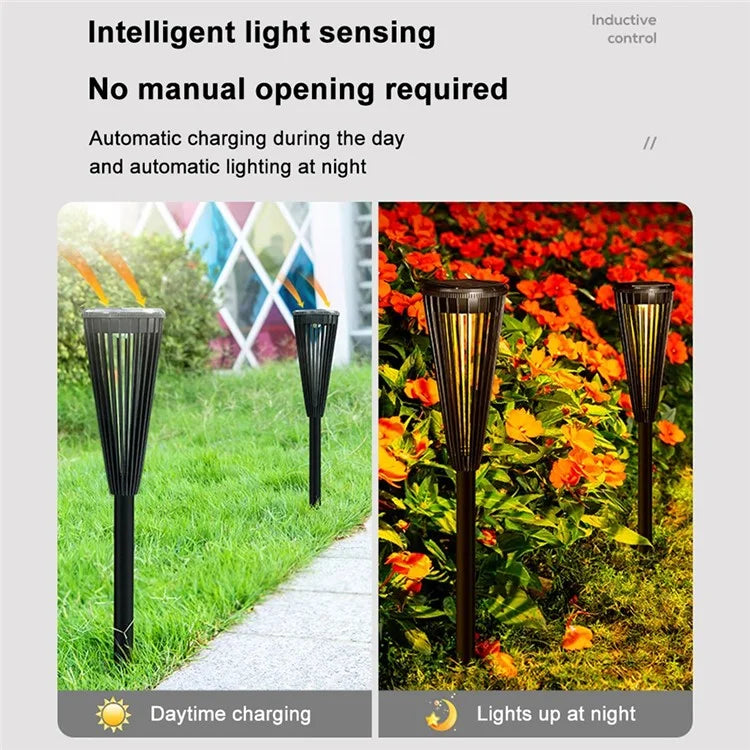 DS129 2Pcs Outdoor Solar Light Waterproof Lawn Lamp Courtyard Garden Decoration