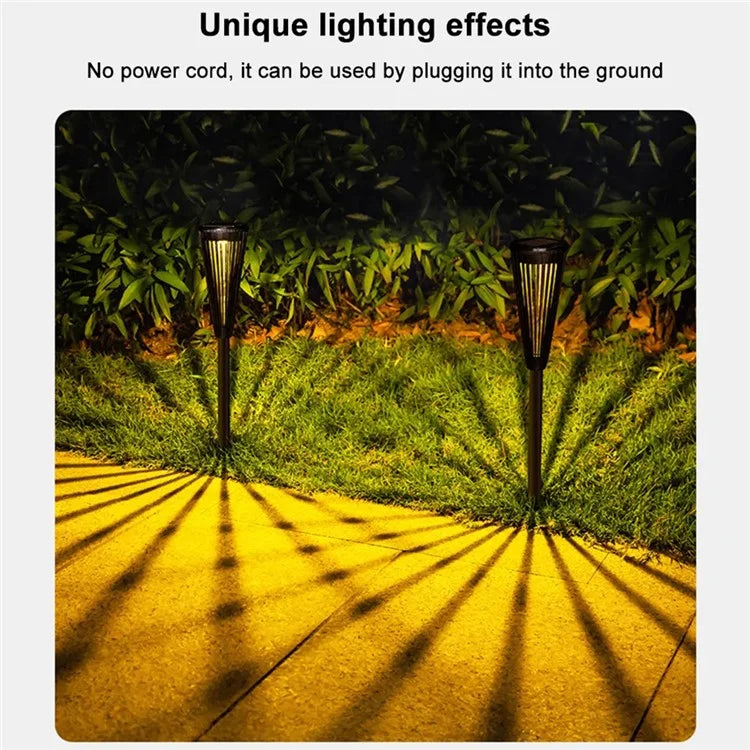 DS129 2Pcs Outdoor Solar Light Waterproof Lawn Lamp Courtyard Garden Decoration
