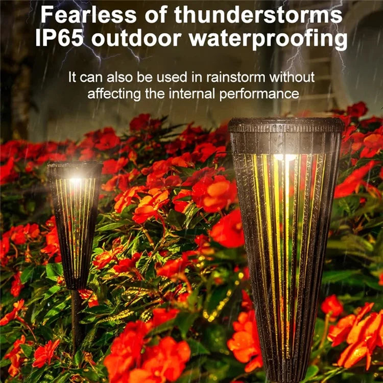 DS129 2Pcs Outdoor Solar Light Waterproof Lawn Lamp Courtyard Garden Decoration