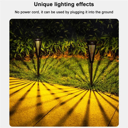 DS129 2Pcs Outdoor Solar Light Waterproof Lawn Lamp Courtyard Garden Decoration