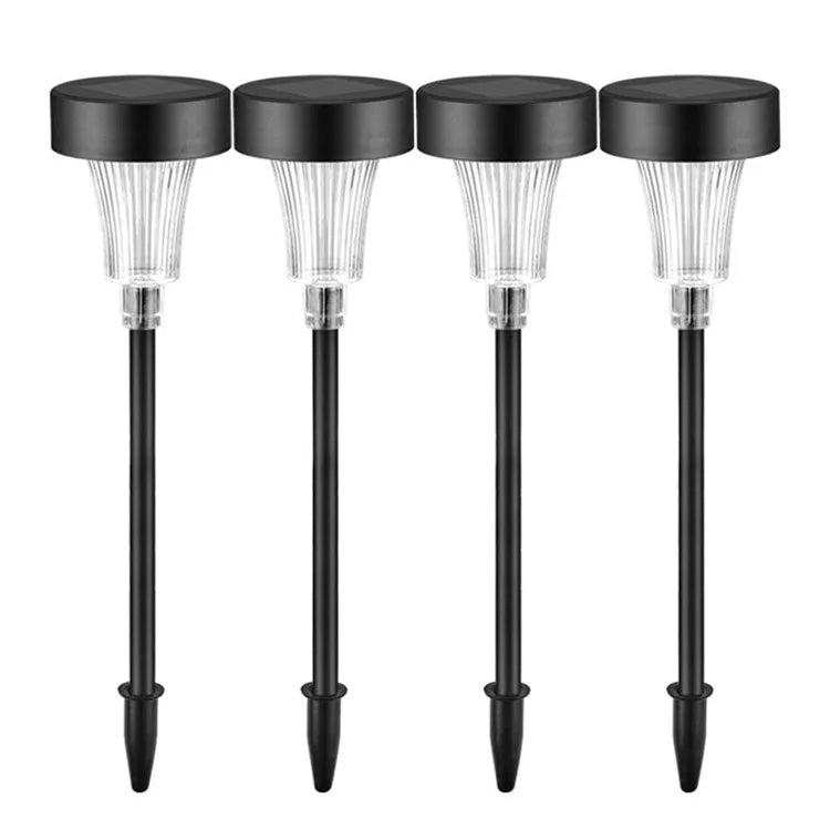 DS001 4PCS Solar Powered Home Lawn LED Lamp Waterproof Garden Decoration Light with Stake