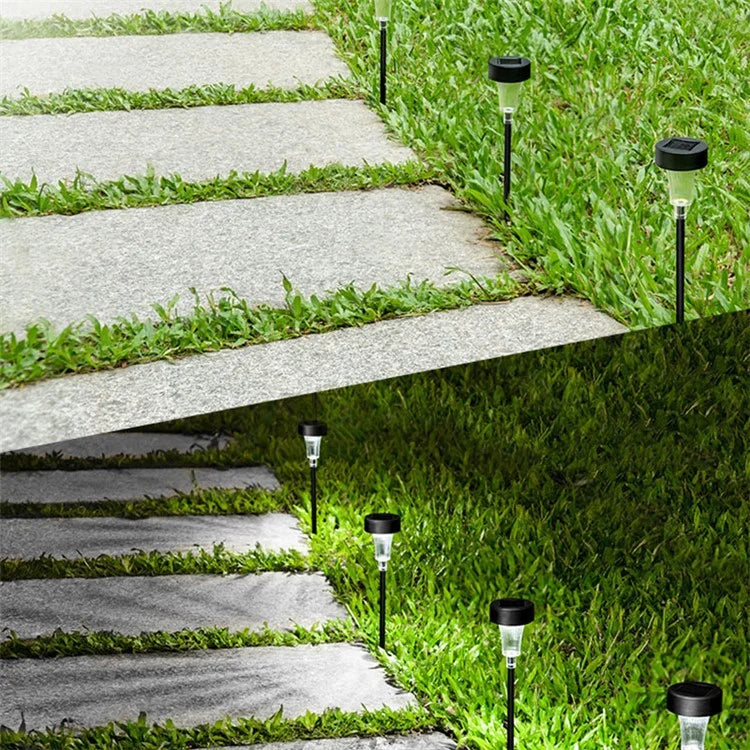 DS001 4PCS Solar Powered Home Lawn LED Lamp Waterproof Garden Decoration Light with Stake