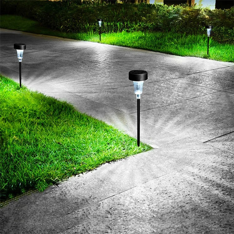 DS001 4PCS Solar Powered Home Lawn LED Lamp Waterproof Garden Decoration Light with Stake