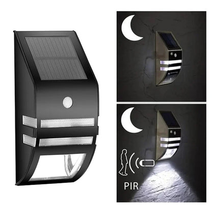 DS-SL2 Trapezoidal Solar Wall Light Waterproof PIR Motion Sensor Garden LED Light
