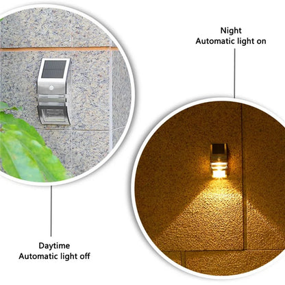 DS-SL2 Trapezoidal Solar Wall Light Waterproof PIR Motion Sensor Garden LED Light