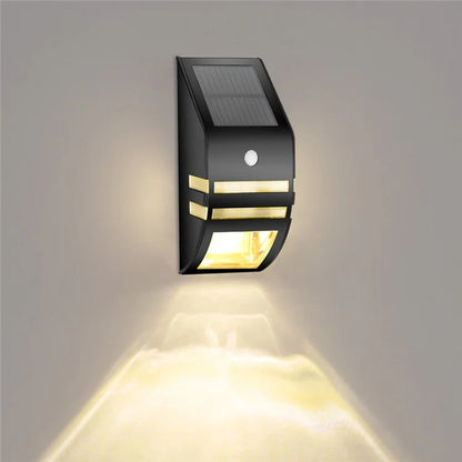 DS-SL2 Trapezoidal Solar Wall Light Waterproof PIR Motion Sensor Garden LED Light
