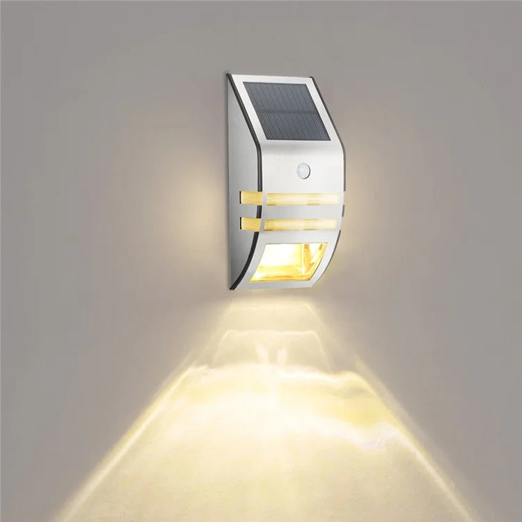 DS-SL2 Trapezoidal Solar Wall Light Waterproof PIR Motion Sensor Garden LED Light