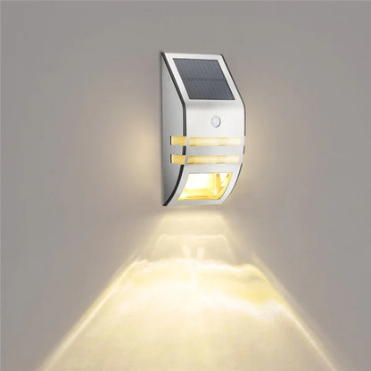 DS-SL2 Trapezoidal Solar Wall Light Waterproof PIR Motion Sensor Garden LED Light