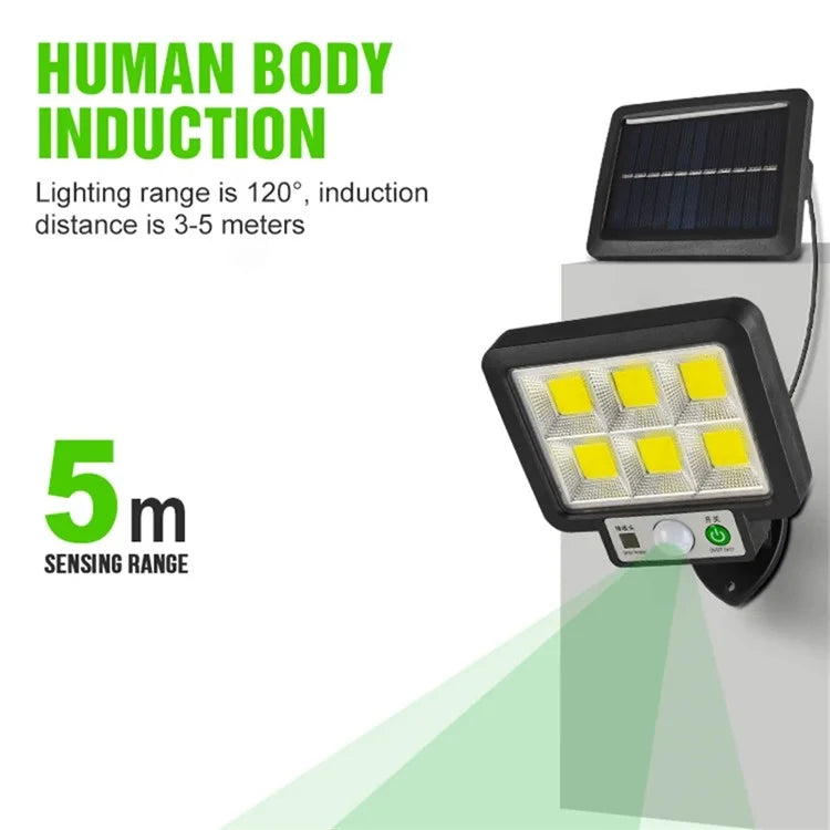 jl-188 Split Solar Wall Lamp Human Sensor Night Light with Remote Control