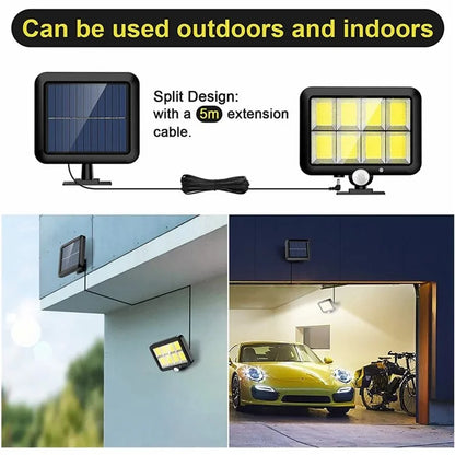 jl-159 Split PIR Motion Sensor Solar Light Outdoor Wall Mounted Night Light for Garden, Yard
