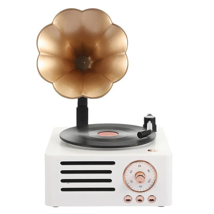 T15 Desktop Wireless Speaker Retro Vinyl Record Design Bluetooth Speaker (Standard Version)
