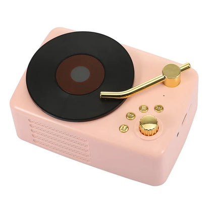 T15 Desktop Wireless Speaker Retro Vinyl Record Design Bluetooth Speaker (Standard Version)