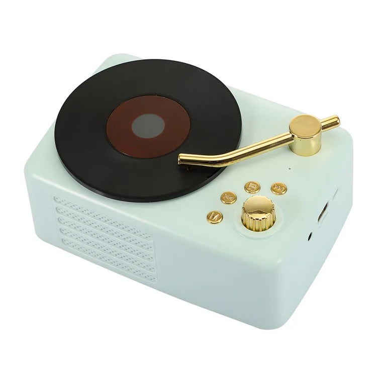 T15 Desktop Wireless Speaker Retro Vinyl Record Design Bluetooth Speaker (Standard Version)