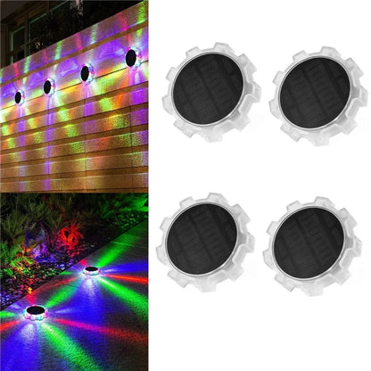 DSL188 4Pcs 4 Modes Motion Sensor Ground Light RGB Light Garden Solar Lamp