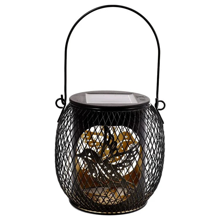 TY-HD01 Iron Projection Light Patio Solar Light Hollow-Out Hanging Lamp