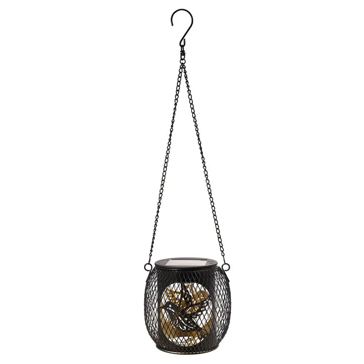 TY-HD01 Iron Projection Light Patio Solar Light Hollow-Out Hanging Lamp