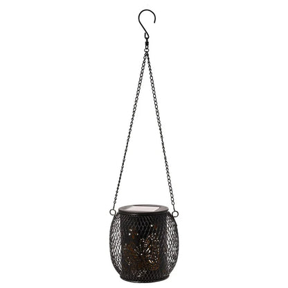 TY-HD01 Iron Projection Light Patio Solar Light Hollow-Out Hanging Lamp