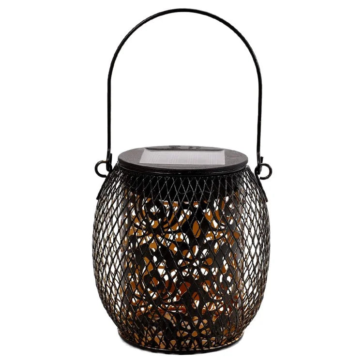 TY-HD01 Iron Projection Light Patio Solar Light Hollow-Out Hanging Lamp