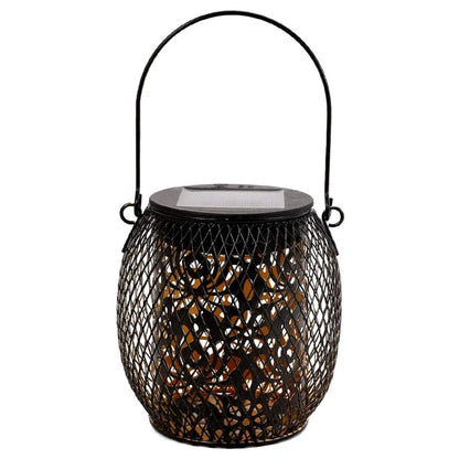 TY-HD01 Iron Projection Light Patio Solar Light Hollow-Out Hanging Lamp
