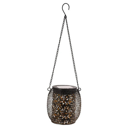 TY-HD01 Iron Projection Light Patio Solar Light Hollow-Out Hanging Lamp