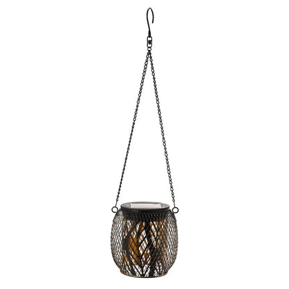 TY-HD01 Iron Projection Light Patio Solar Light Hollow-Out Hanging Lamp