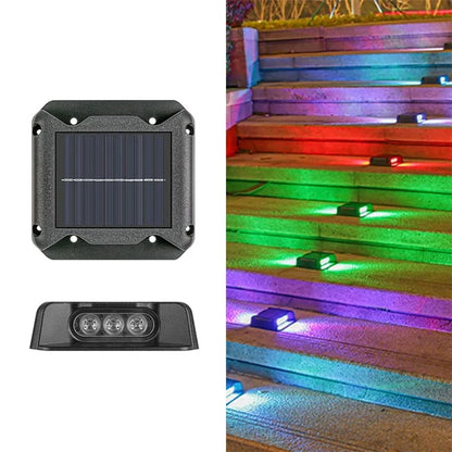 6-LED Solar Deck Light Dual-Side Lighting Walkway Stair Step Pathway LED Lamp
