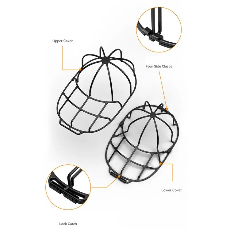 Hat Washer Cage for Washing Machine Baseball Cap Shaper Protector Cleaner Rack