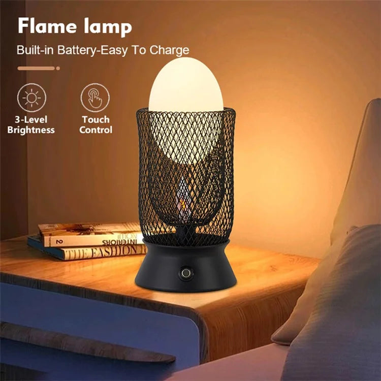 Sphere Rechargeable Bedroom Table Lamp Iron Art Outdoor Camping Atmosphere Light
